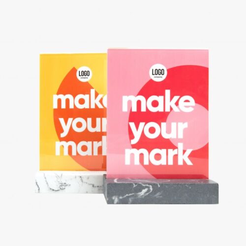 Kaarthouder met marmerlook voet - Afbeelding 1